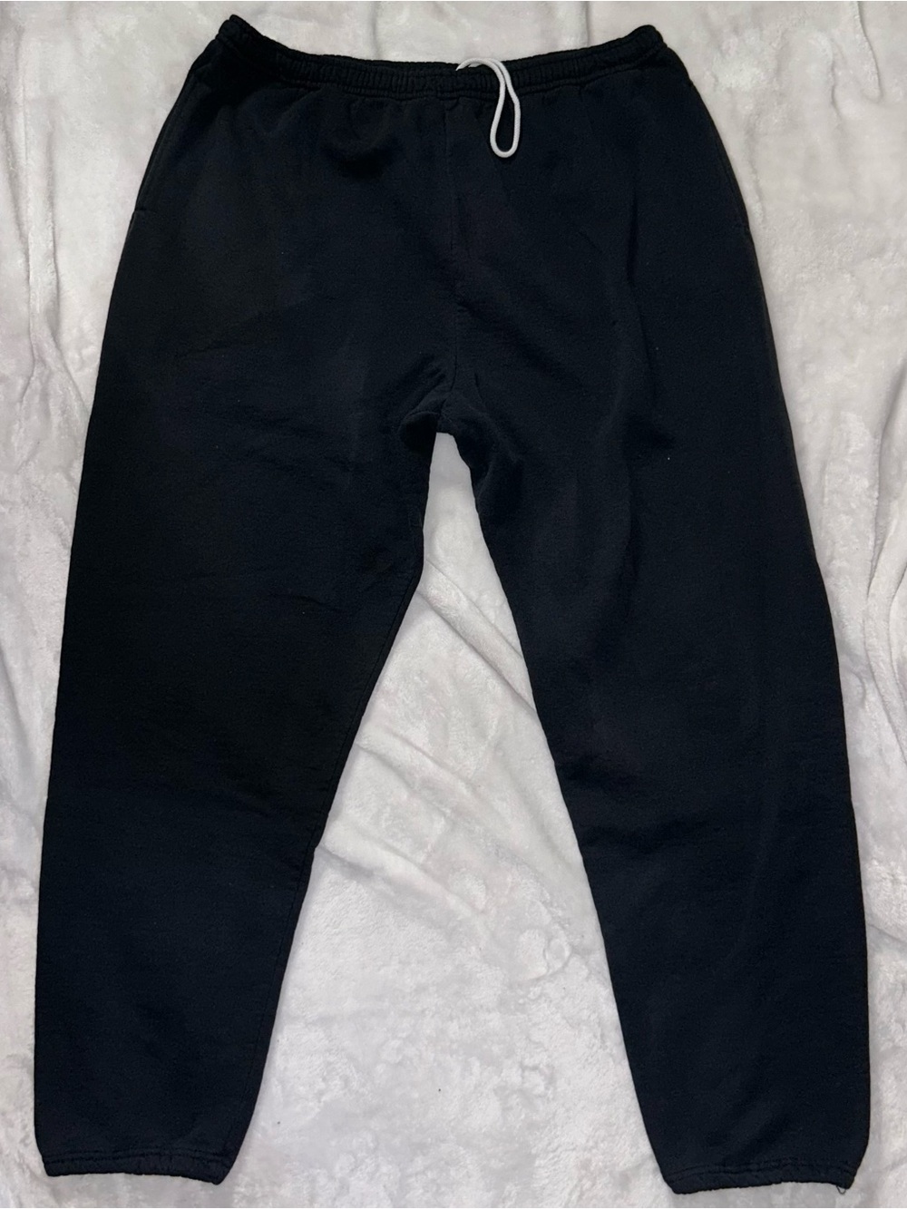 Fruit of the Loom Black Sweatpants with White Tag